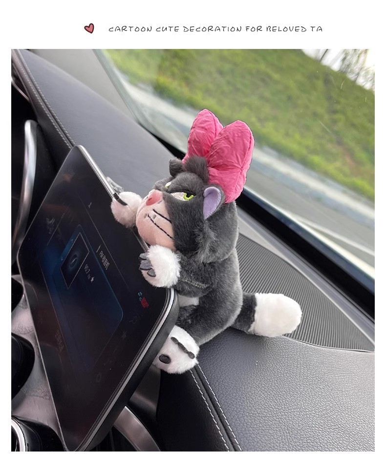 Lucifer Cat Fender Set Car Decoration Doll Car Wiper Rearview Mirror Car Ornaments Car Decoration