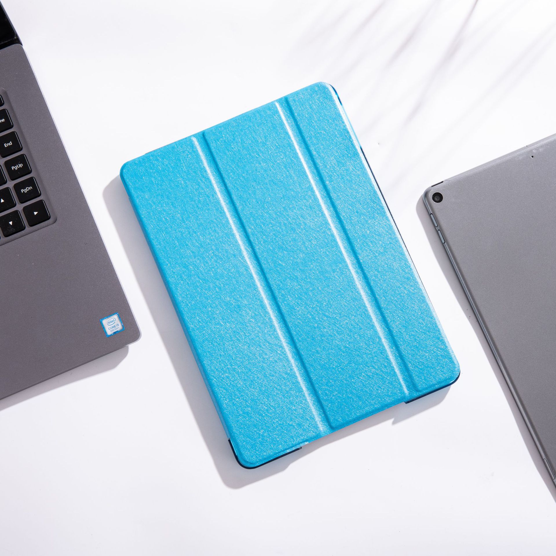 Caso protector aplicable ipad10.2 mini456 generación caso duro Pro12.9 pulgadas PC caso de cuero inteligente dormir tres veces