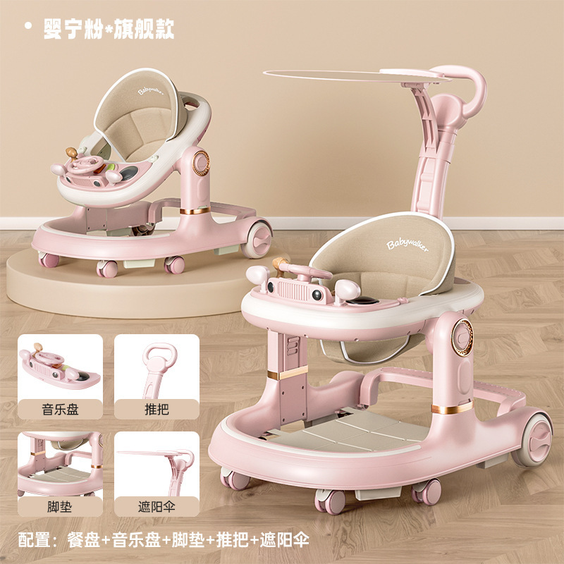 Transfronterizos婴儿 caminante plegable multifuncional anti-rollback婴儿 caminante infantil aprende a caminar estricto empuje mano