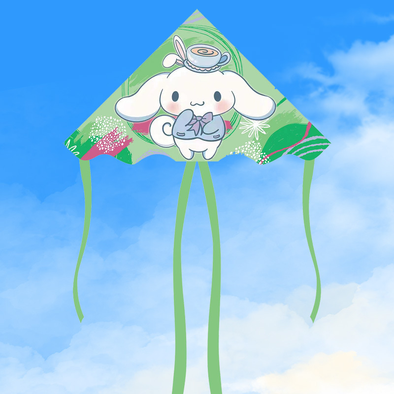 Wangfeng kite wholesale new double tail kite grid cloth easy to fly children's kite cartoon kiosk wholesale