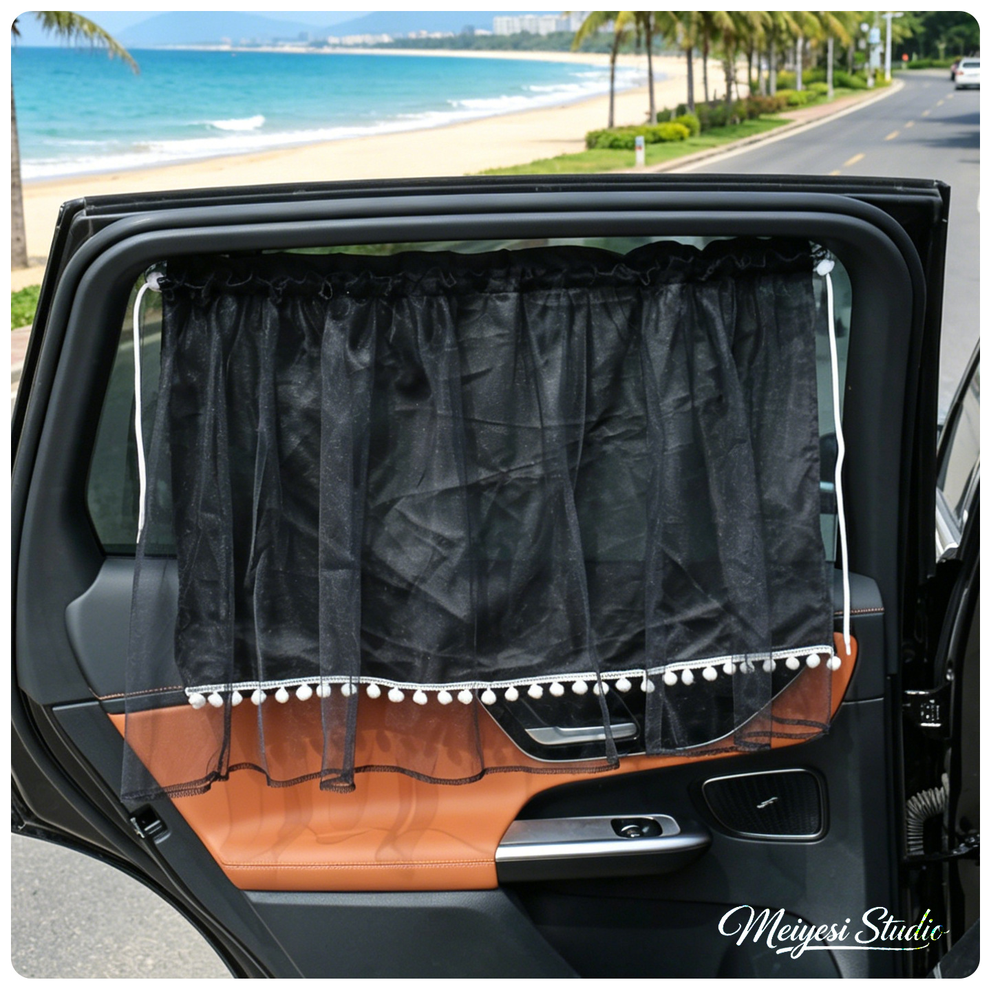Cortina de automóvil de seda de hielo cortina de protección solar cortina de protección solar para ventana lateral para automóviles de bebés tipo ventura cortina de protección solar cortina de protección solar aislamiento térmico