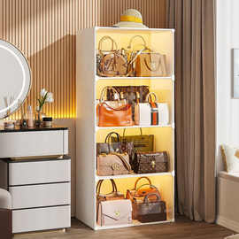 化妆收纳架包包收纳收纳柜收纳盒多层展示柜整理柜靠墙展示架型