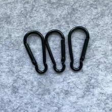 5号葫芦型电泳黑 全黑46MM登山扣户外扣铝合金弹簧扣背包快挂