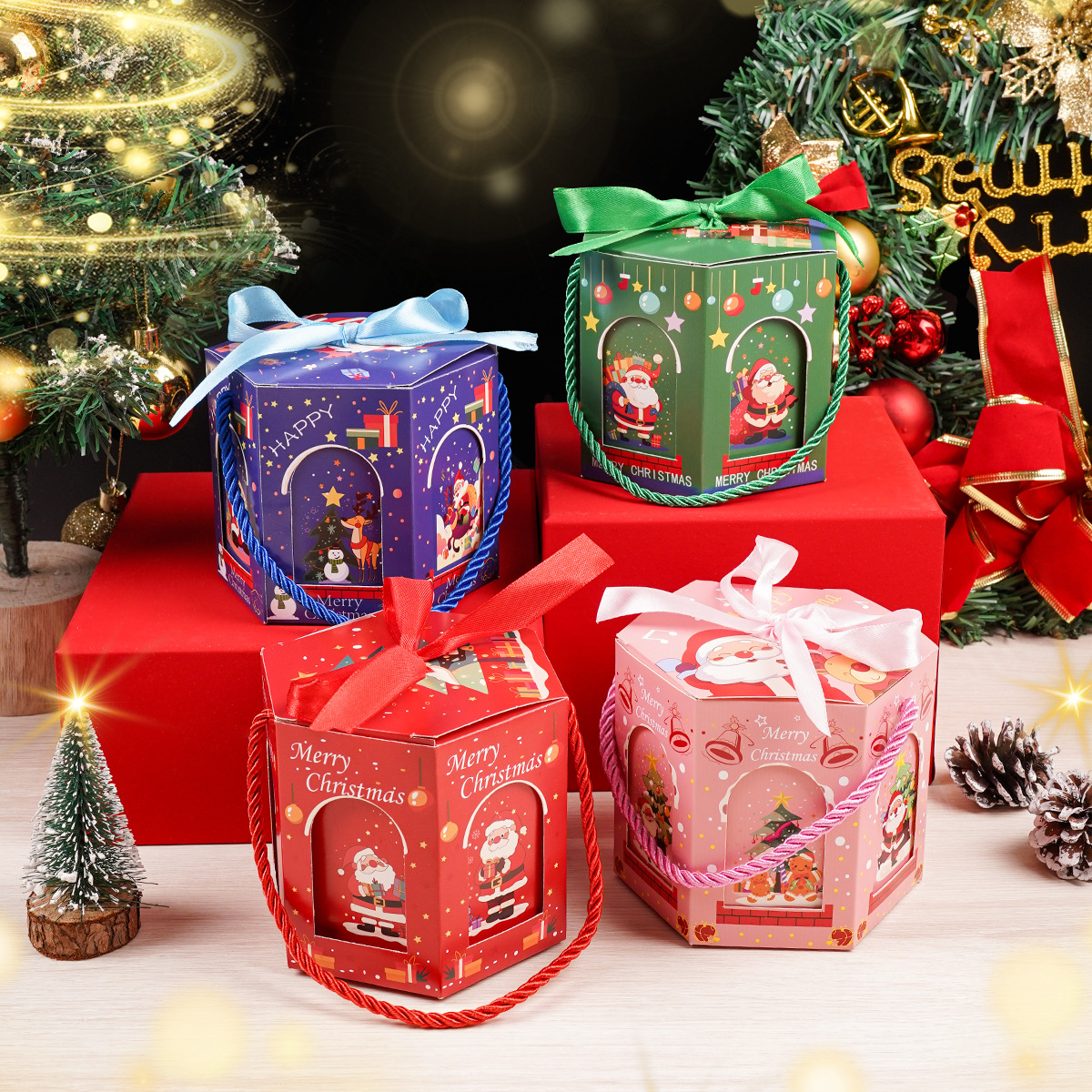 Navidad Apple caja de regalo regalo regalo de Nochebuena caja de mano nueva explosión venta al por mayor