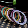 Factory direct selling jade super fine jade bracelet Glass Dingdang bracelet polishing colorful glazed hand circles 4 mm