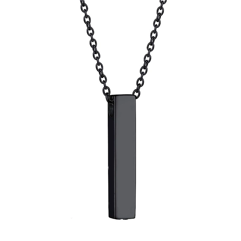 Горячие продажи титана стали квадратные урны коробка ожерелье в память близких животных эфирное масло кулон флакон духов кулон ювелирные изделия