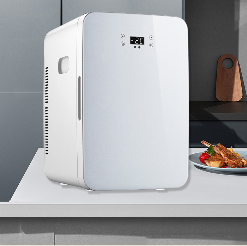 Double Refrigeration 22L Household Car Refrigerator Car Cooling and Heating Box Mini Refrigerator Student Dormitory Mini Refrigerator