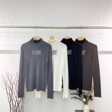 25秋冬新款百搭提花字母针织毛衣打底衫