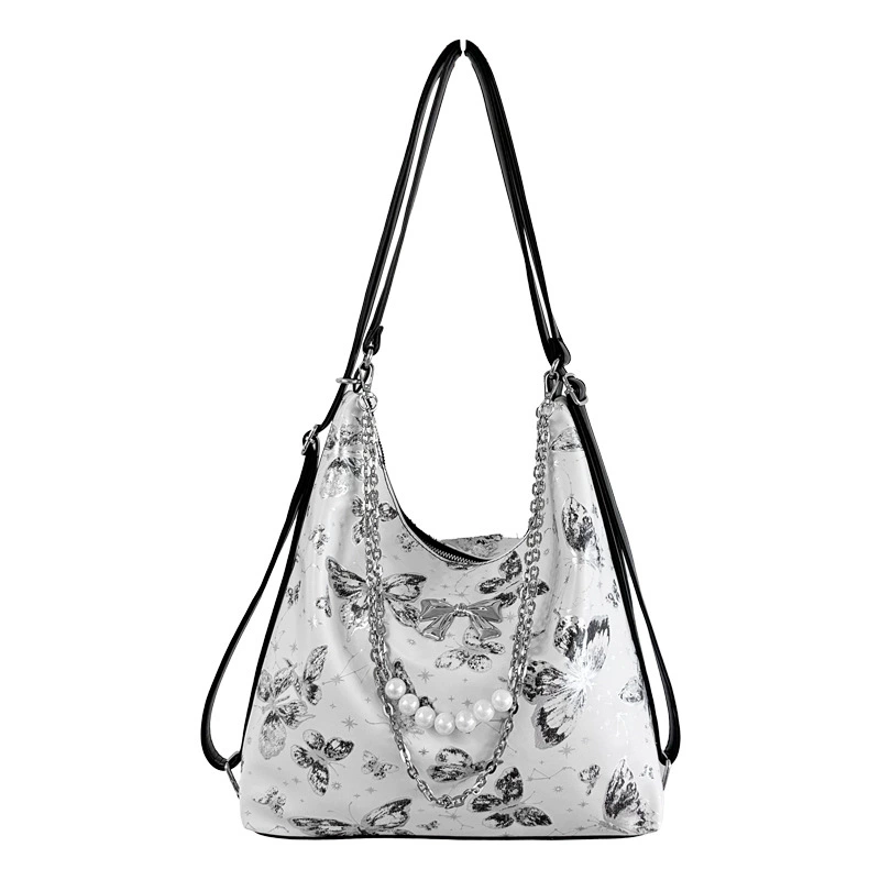 Capacious shoulder bag, universal backpack, high-end, for students
