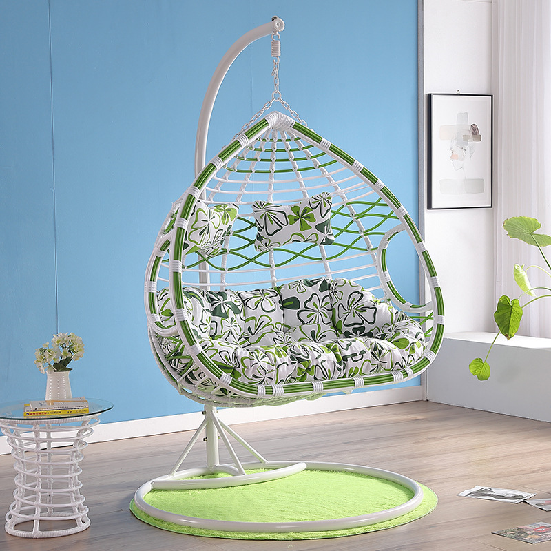 이중 팔걸이 녹색 + 흰색 두꺼운 지지대