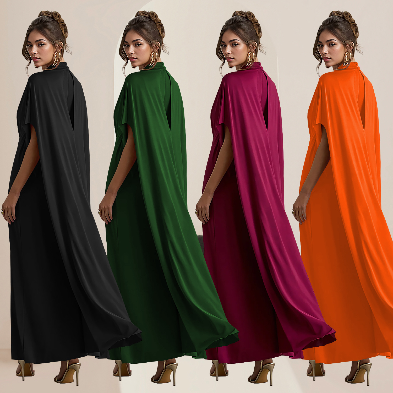C7279 Aliexpress transfronterizo Amazon Europa y América moda moda de mujer temperamento alto vestido de fiesta image 3