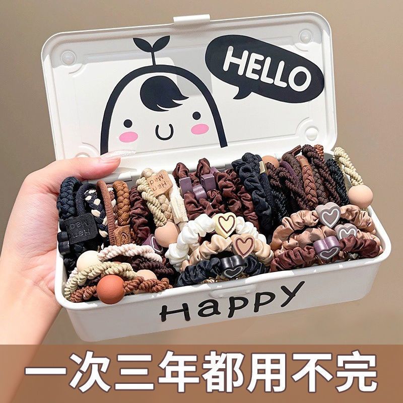 conjunto mixto de alta elasticidad, cabello de cabello duradero, temperamento simple, cabello de cabello de cola de caballo alto, sensación de alto nivel, nuevo anillo de cabello