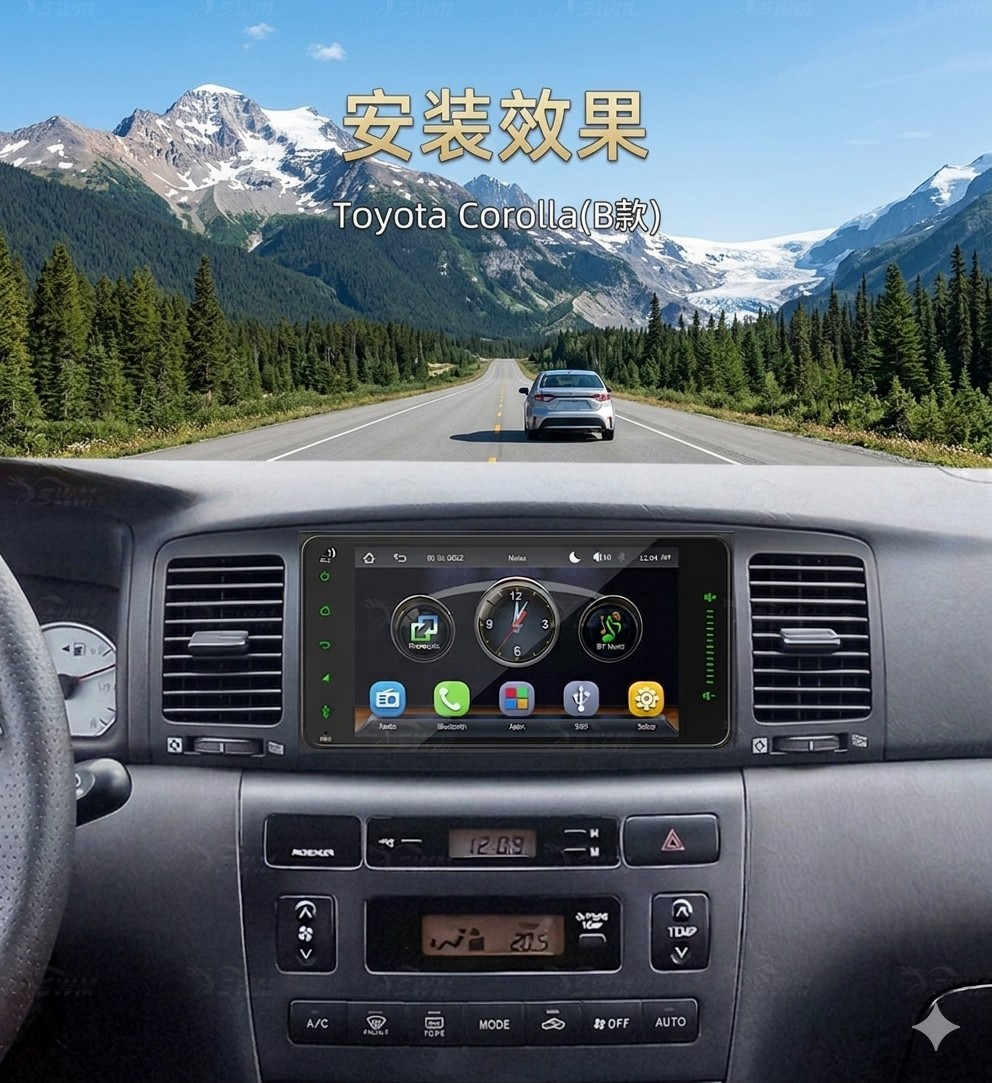 Suitable for Toyota Corolla B Model Full Touch Car Mp5 Smart Central Control Screen Car Navigation Car Radio