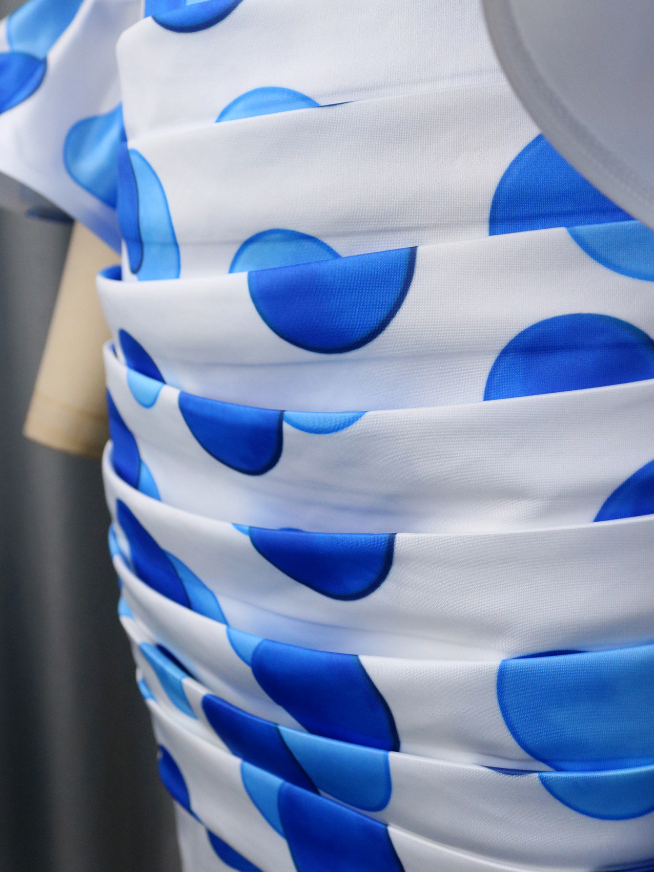 Casual Round Neck Flared Sleeves Dress Polka Dot Ribbon Pleated Hip Dresses 10 Casual Round Neck Flared Sleeves Dress Polka Dot Ribbon Pleated Hip Dresses