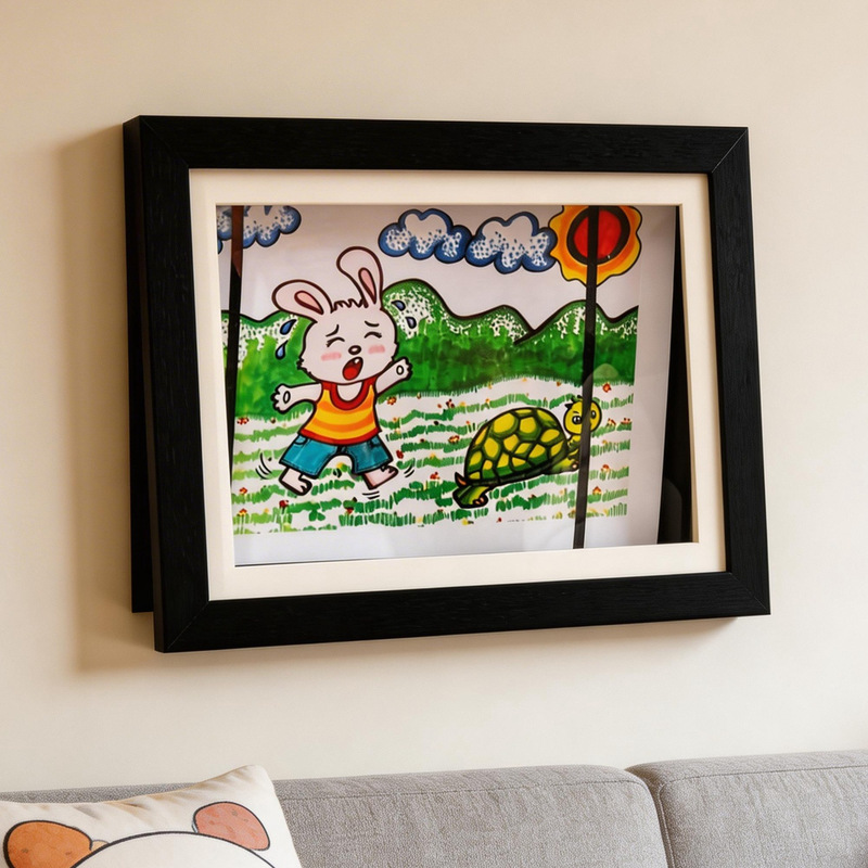Children's Storage Display Picture Frame Magnetic Creative DIY Wall-Mounted Artwork Frame No-Drill Multifunctional Photo Frame with Printable Text Children's Storage Display Picture Frame Magnetic Creative DIY Wall-Mounted Artwork Frame No-Drill Multifunctional Photo Frame with Printable Text