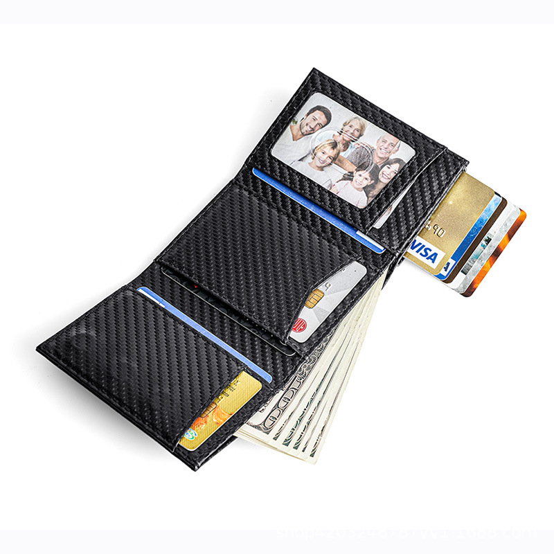 Foreign trade card box wallet multi-card metal airtag wallet automatic pop-up card holder large capacity wallet wholesale men