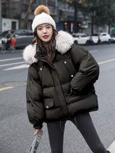 羽絨棉服女2022冬季新款學生韓版寬松加厚保暖棉襖中長款連帽外套