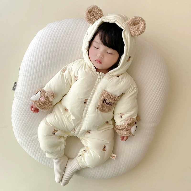 Quilted overall for baby, winter bodysuit for men and women girl's to go out