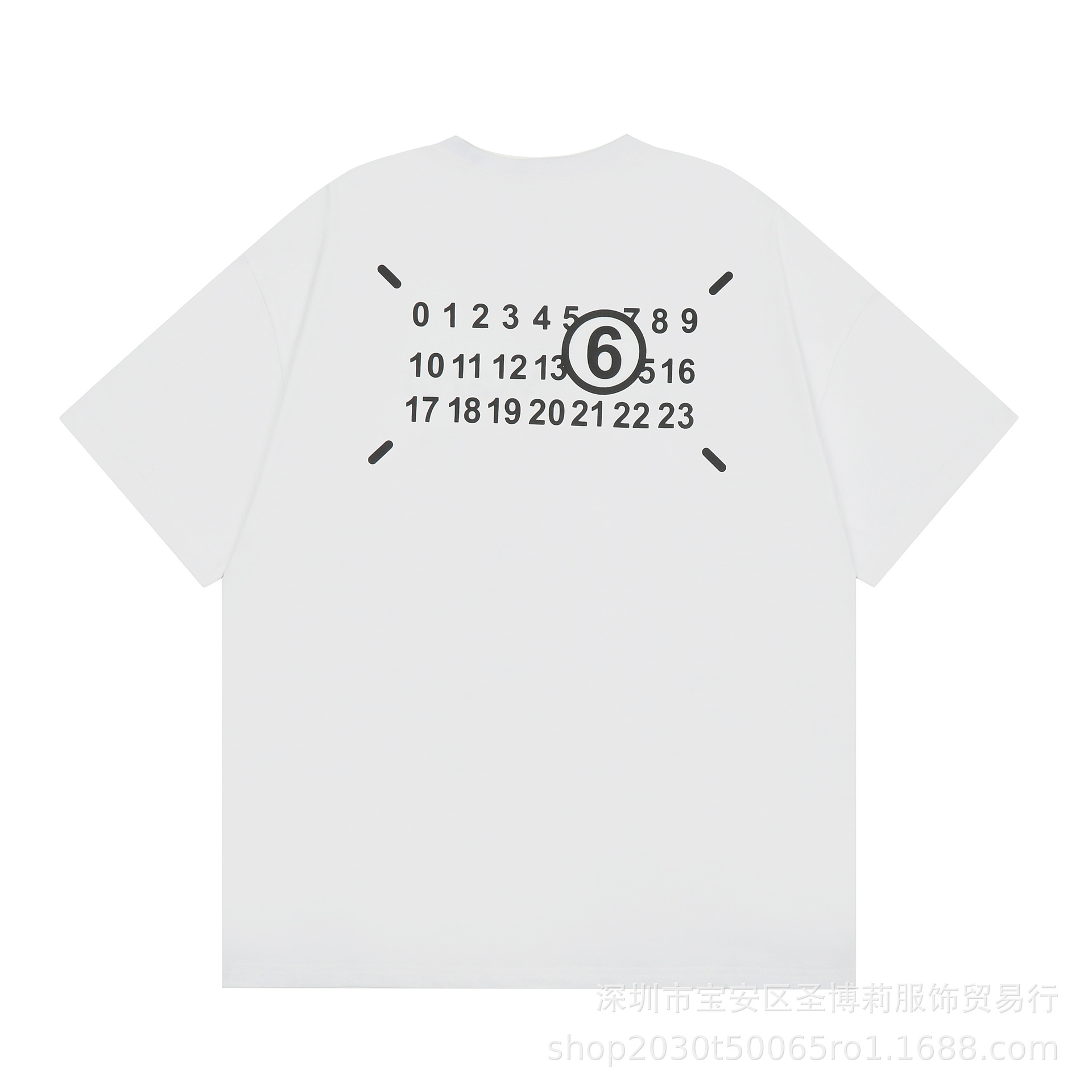 クロスボーダーメゾンマルジェラマジラデジタルプリントMM6純綿高品質男性tシャツ女性半袖潮