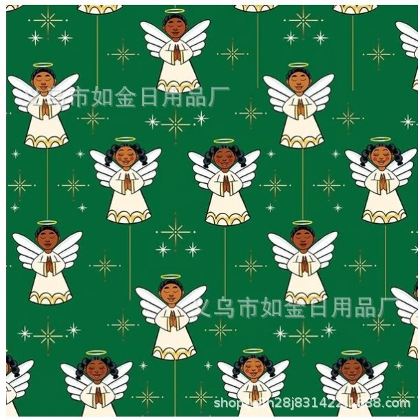 2025跨境新品Santa Claus wrapping paper黑色圣诞老人包装纸|undefined