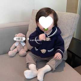男女宝宝开衫毛衣外套2025年新款加厚春秋装婴幼儿秋冬小童洋气