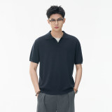 ZF8111-MM海鸥领针织OLO衫简约休闲老钱风短袖松弛感上衣，男装针织衫/毛衣，星座614