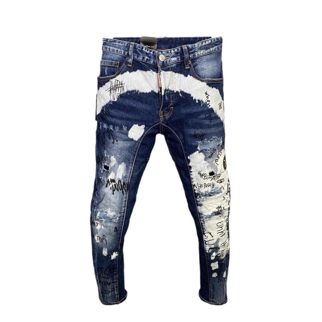 Three dimensional jeans for leisure, slim fit, 2024 years