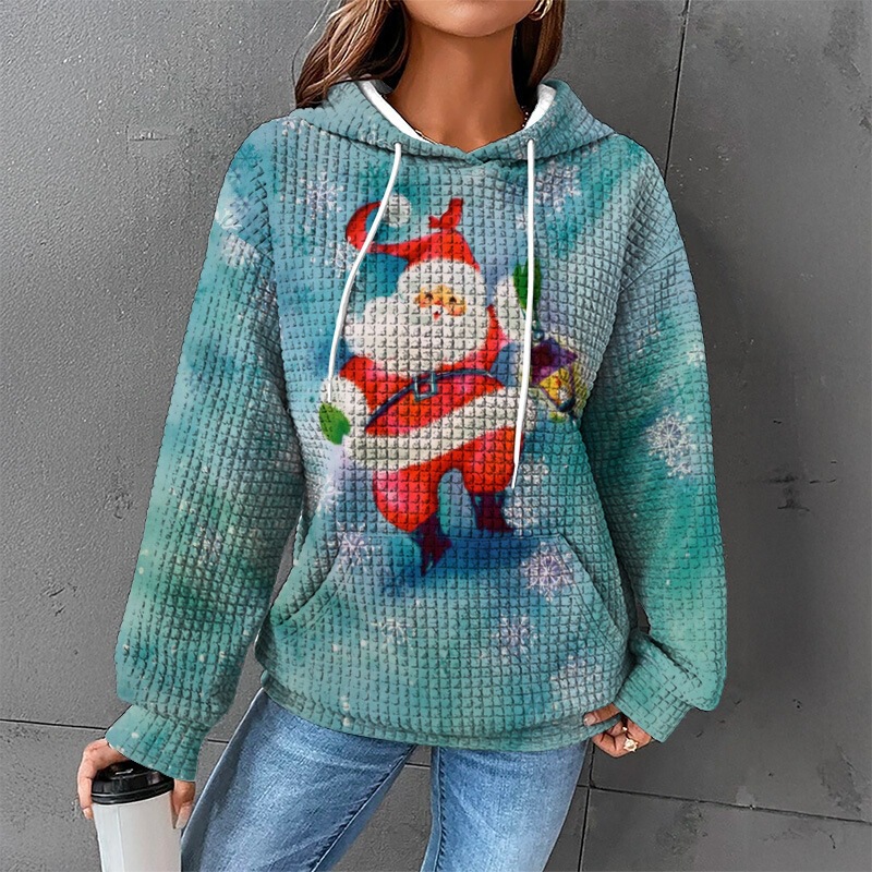 2025 Amazon Bestseller: New Autumn/Winter Women's Hooded Sweatshirt with 3D Digital Print, Christmas Collection, European and American Style 2025 Amazon Bestseller: New Autumn/Winter Women's Hooded Sweatshirt with 3D Digital Print, Christmas Collection, European and American Style