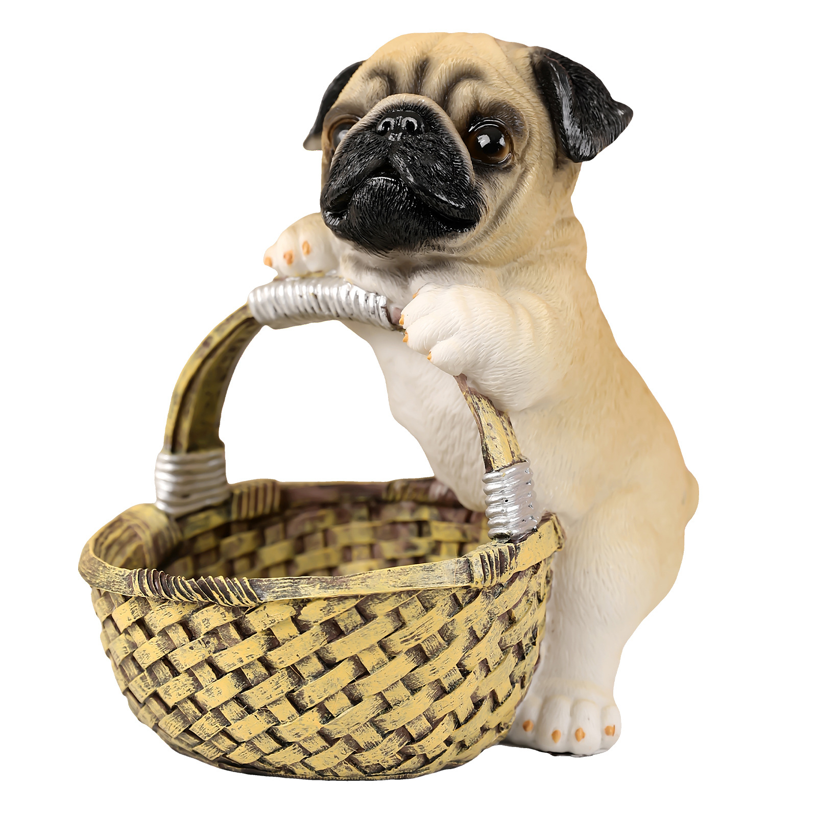 Adorno de resina encantadora canasta de almacenamiento adorno comercio exterior transfronterizo hogar VIP decoración de toro