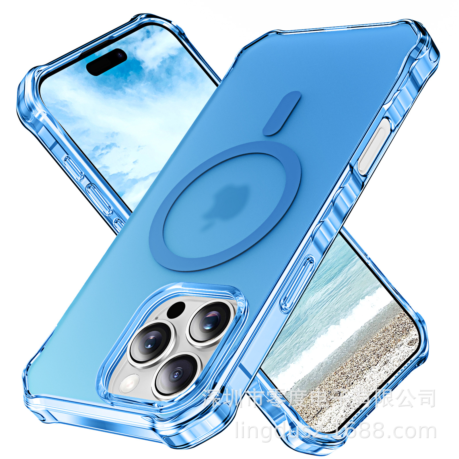 For Apple 16ProMax magnetic suction mobile phone case Amazon wholesale S25 small wave matte anti-drop protective case