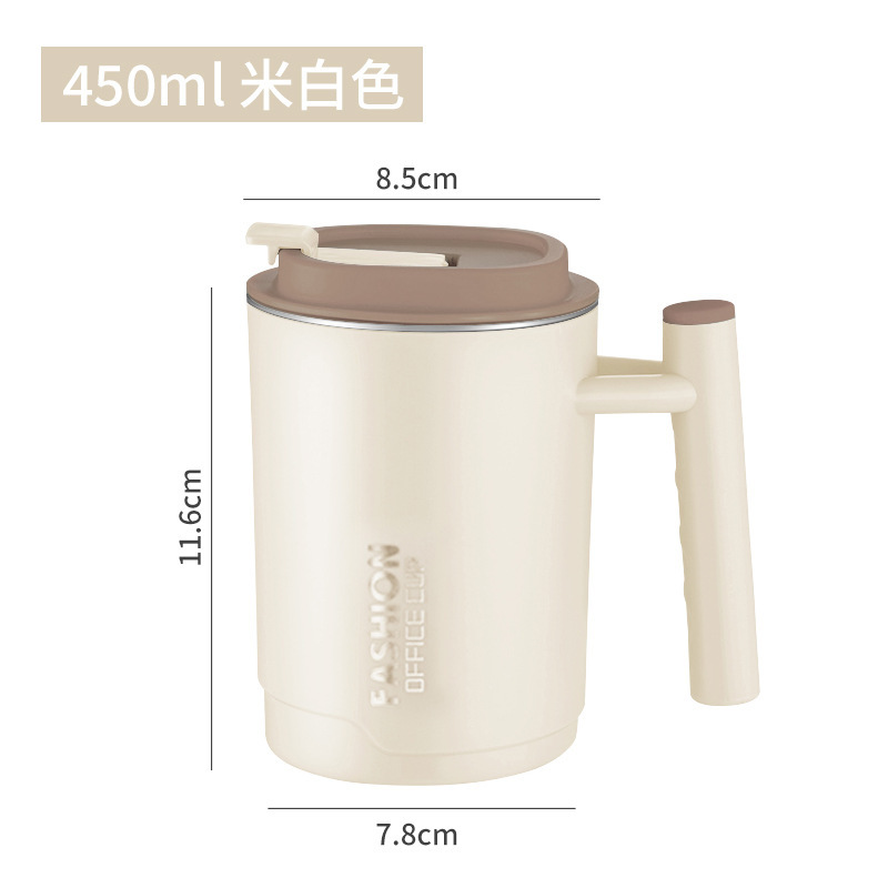 304 tazas de café de acero inoxidable, tazas de agua de la oficina, tazas de té, tazas de té creativas con tapas, tazas de café multipropósito