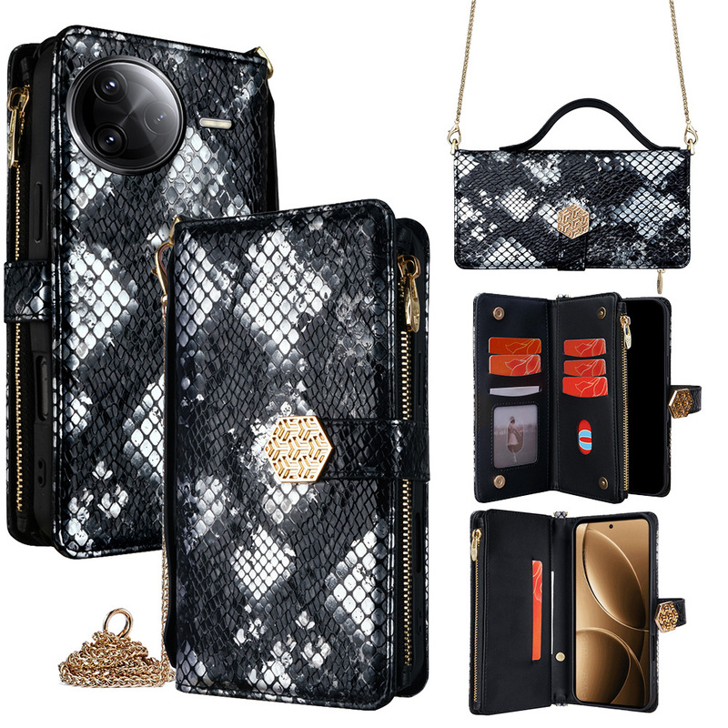 Suitable for Redmi K80Pro Mobile Phone Case Redmi K70Pro Snake Pattern Hand-Held 14R Leather Mobile Phone Protective Case K90 Suitable for Redmi K80Pro Mobile Phone Case Redmi K70Pro Snake Pattern Hand-Held 14R Leather Mobile Phone Protective Case K90