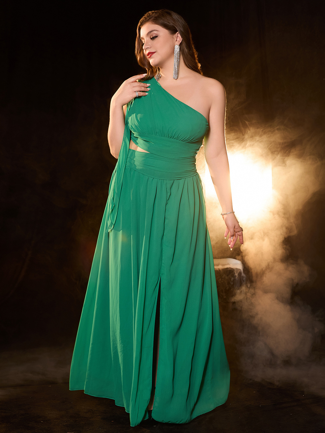 Ropa de mujer de talla grande Vestido largo sexy transfronterizo europeo y americano Vestido de noche sin tirantes del banquete de Amazon image 5