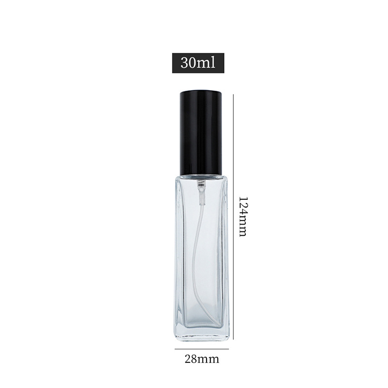 Perfume sub-botella 5ml portátil presionando botella de spray transparente de vidrio cosmético botella vacía al por mayor botella de spray de niebla fina