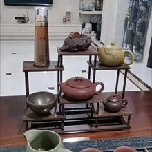 实木紫砂壶架子明式博古架鸡翅木多宝阁展示架茶具架茶架摆件架
