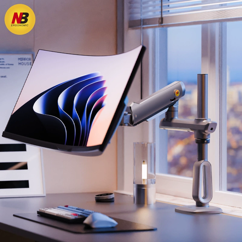 NB A 727-50inch Tuyun Grey E-Sports Механический кронштейн RGB для подъема экрана для киберспорта, несущая нагрузка 18 кг