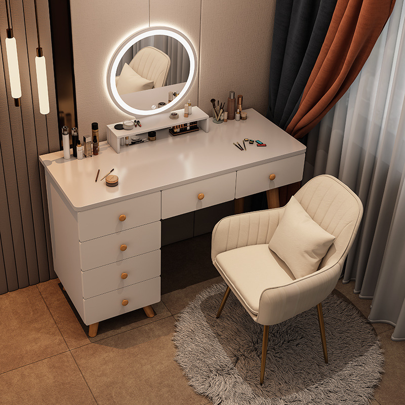 [Comercio exterior personalizado] dormitorio moderno y simple mesa de maquillaje gabinete de almacenamiento en un escritorio pequeño tipo de alquiler