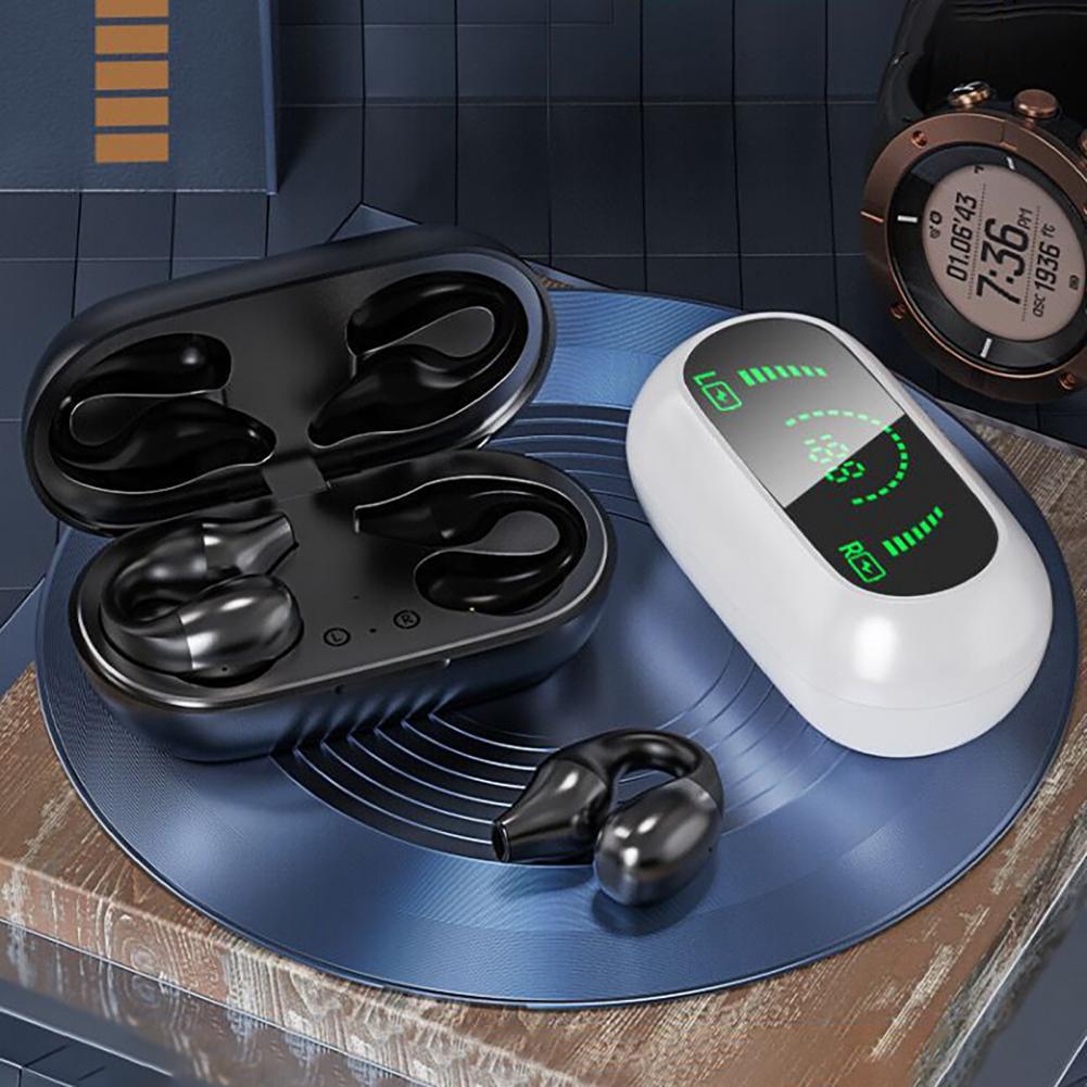 S03創意女生潮流藍牙耳機耳環式運動骨傳導真無線耳夾耳塞