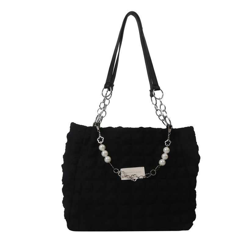 Suave moda simple plisado bolso de hombro para las mujeres 2023 verano nuevo estilo occidental bolsa de las axilas bolso de mano de cercanías moda