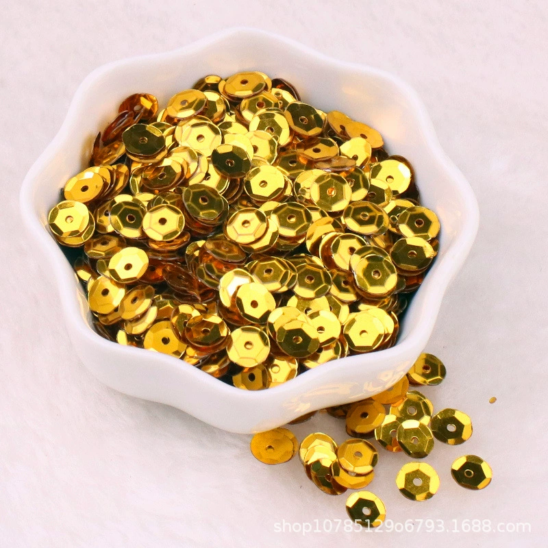 6mm серебристый с ажурной подошвой sequins, ярко светящийся лазерный круглый вогнутый планшет DIY пошив одежды вспомогательные материалы аксессуары