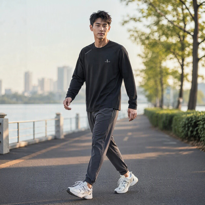 [Cloud T] Binyifen 2026 Autumn Collection: Unisex Soft Long-Sleeve Crew Neck T-Shirt for Sports and Casual Wear with Sun Protection