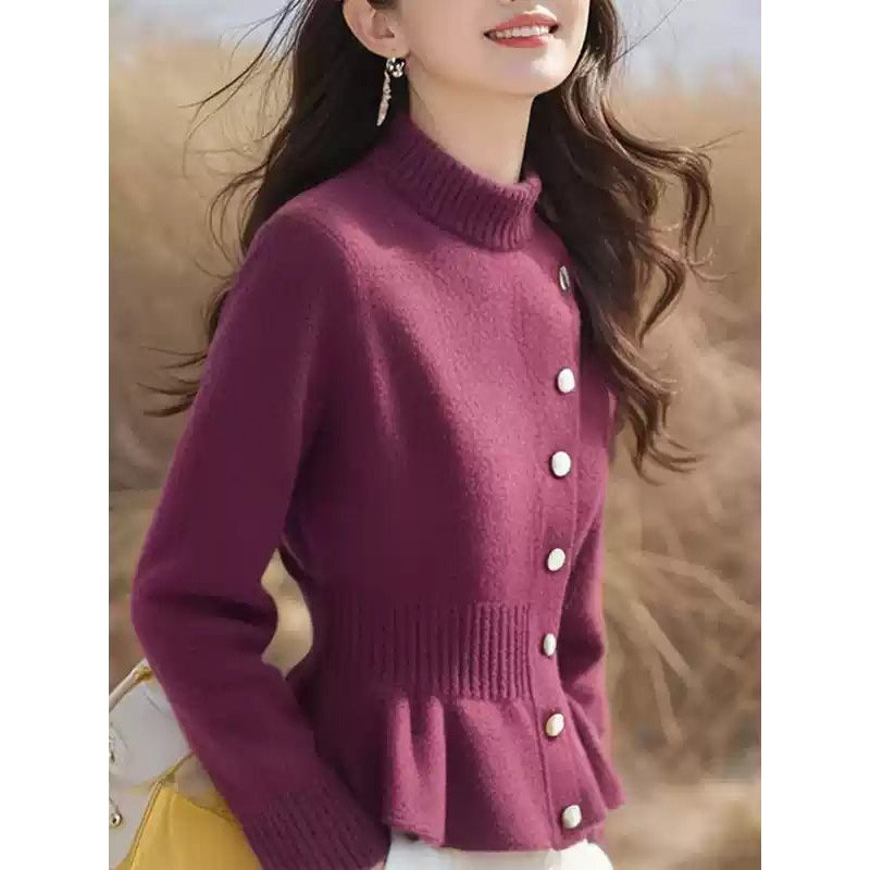 时尚高级秋冬季新款小香风毛衣洋气针织衫设计气质上衣长袖打底衫