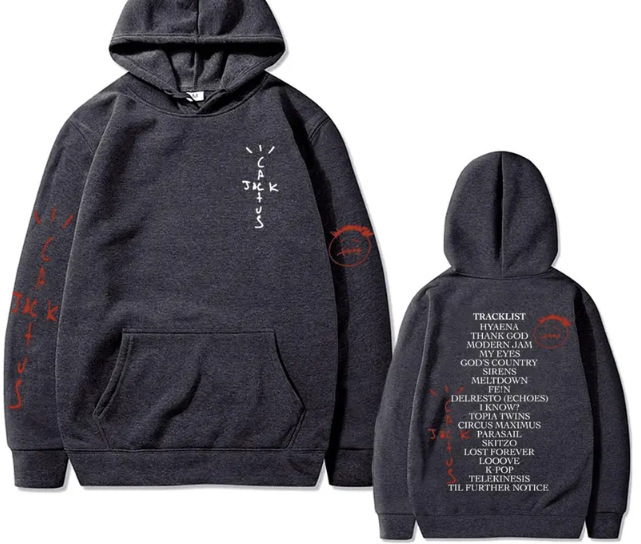 Cactus Jack Utopia Graphics Hoodie Men Hip Hop Fashion Trend