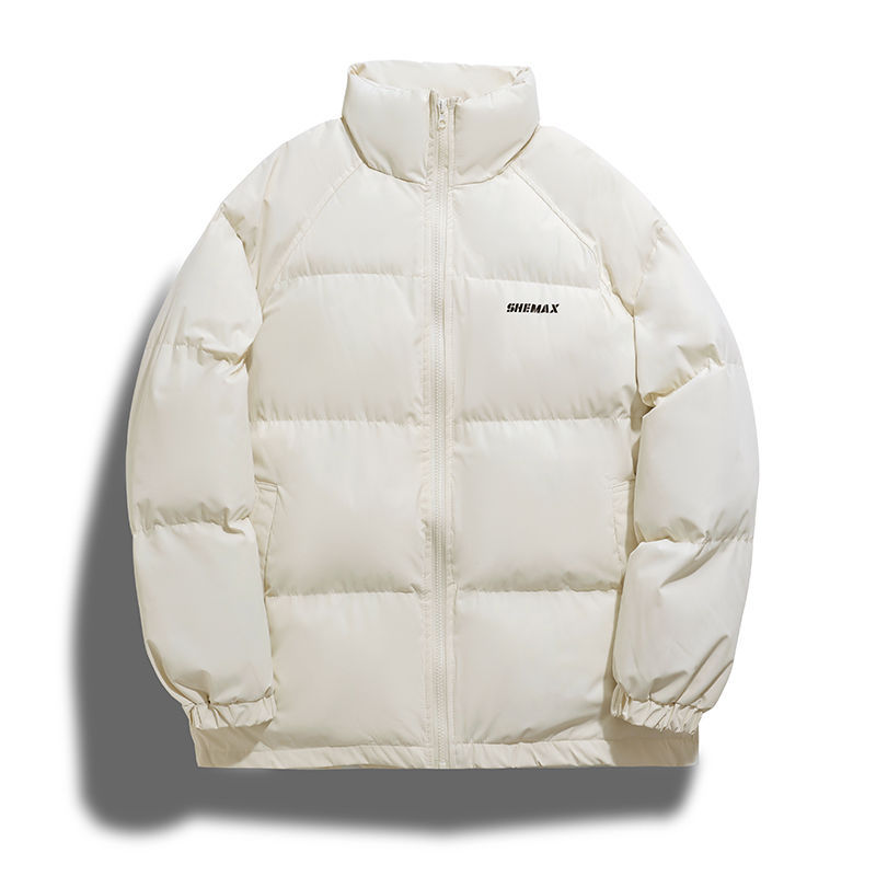 2024 otoño y invierno nuevo color sólido con algodón grueso chaqueta de ropa de algodón con solapa deportiva tendencia de moda de la chaqueta de algodón perezosa image 1