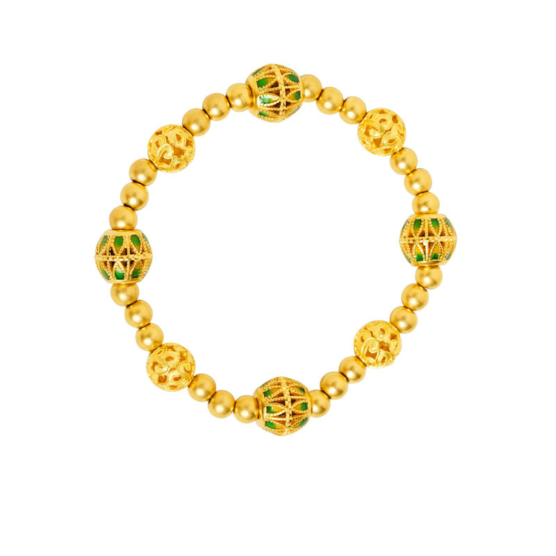 Nuevos productos de oro de arena vietnamita temperamento de brazalete de hortenida cuentas de verano femenina alta sensación hueco chapada en oro fabricantes al por mayor