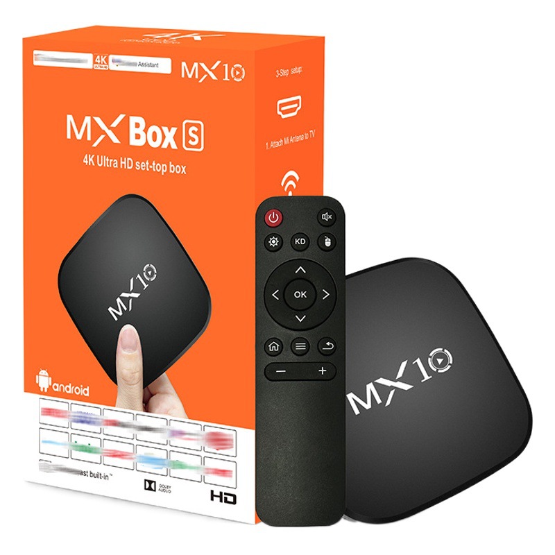 El Comercio exterior MX10 Set-Top BOX RK3228A Android 10 TV BOX 4K HD WiFi REPRODUCTOR DE TV BOX