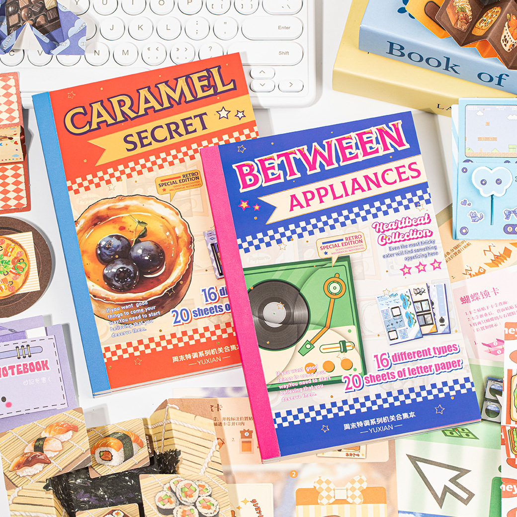 Una colección de instituciones de idioma y ocio este fin de semana, libro de contabilidad manual tridimensional creativo y divertido, libro de órganos de rompecabezas plegable