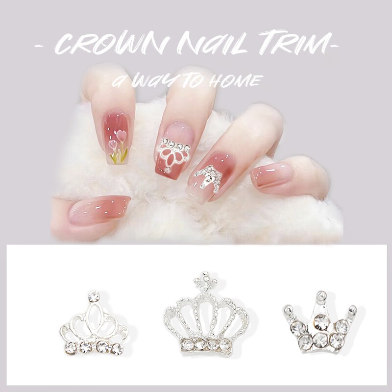 Cross-border New Crown Alloy Nail Art Wear Armor Decoration High-grade Exquisite Ice Crystal Diamond Cyber Celebrity Nail Art Decoration Cross-border New Crown Alloy Nail Art Wear Armor Decoration High-grade Exquisite Ice Crystal Diamond Cyber Celebrity Nail Art Decoration