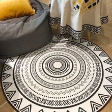 地毯客厅耐脏易打理北欧圆形水晶绒地毯家用电脑椅防滑耐磨地毯