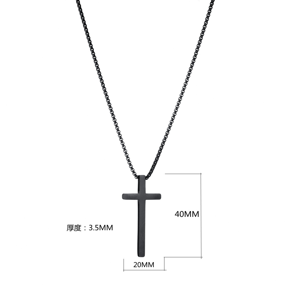 Fashion Cross Titanium Steel Plating Pendant Necklace display picture 5